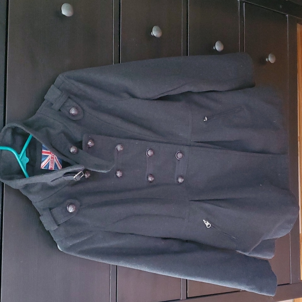 Miss London women's black soft wool jacket